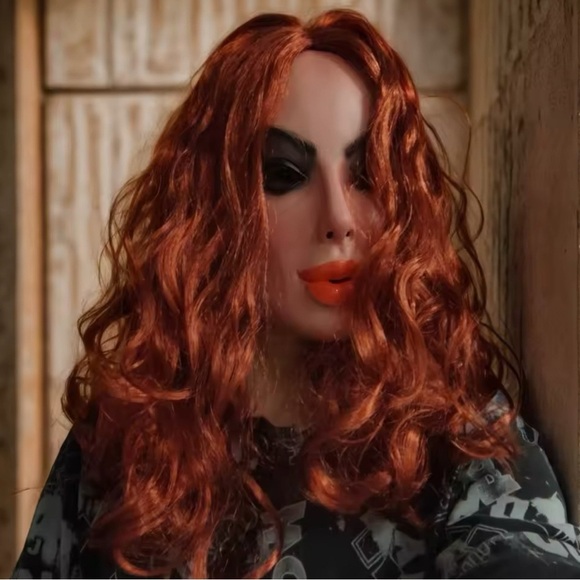 Sissy Crossdresser Female masking Mask Fetish Cosplay with hair - Picture 7 of 8